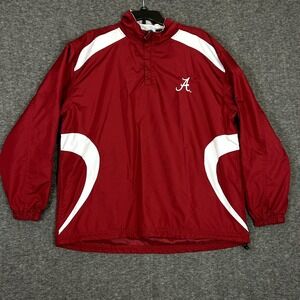 Alabama Crimson Tide Windbreaker Jacket Mens Size Large NCAA SEC Football